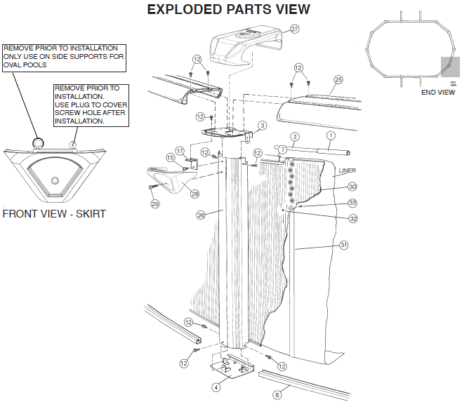 10' x 15' Oval 52" Embassy Royal Retreat Parts Reorder